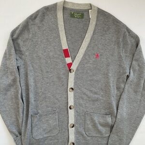 Original Penguin Cardigan Sweater Gray Size XL